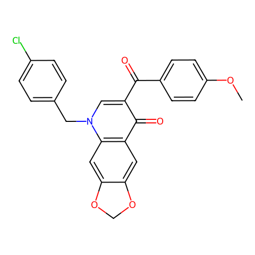 5-[(4-chlorophenyl)methyl]-7-(4-methoxybenzoyl)-2H,5H,8H-[1,3]dioxolo[4,5-g]quinolin-8-one structure