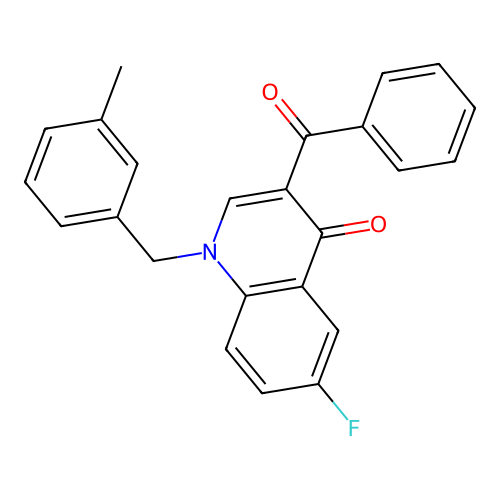 3-Benzoyl-6-fluoro-1-[(3-methylphenyl)methyl]quinolin-4-one structure