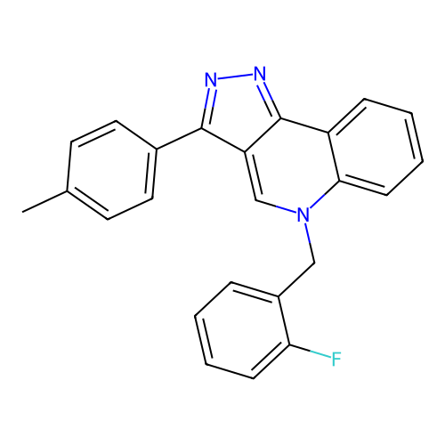 5-(2-fluorobenzyl)-3-(p-tolyl)-5H-pyrazolo[4,3-c]quinoline structure