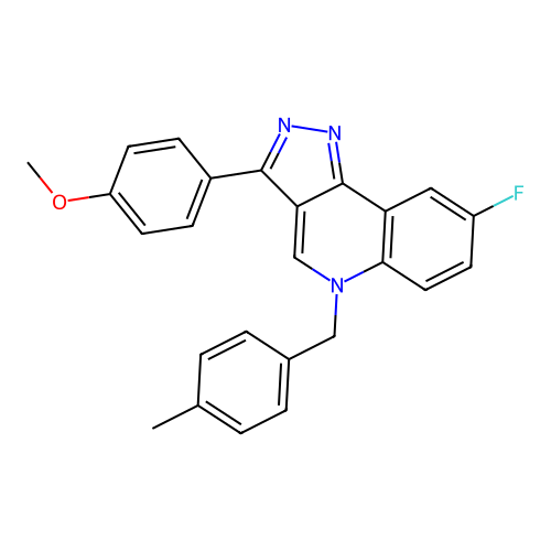 8-Fluoro-3-(4-methoxyphenyl)-5-[(4-methylphenyl)methyl]pyrazolo[4,3-c]quinoline structure