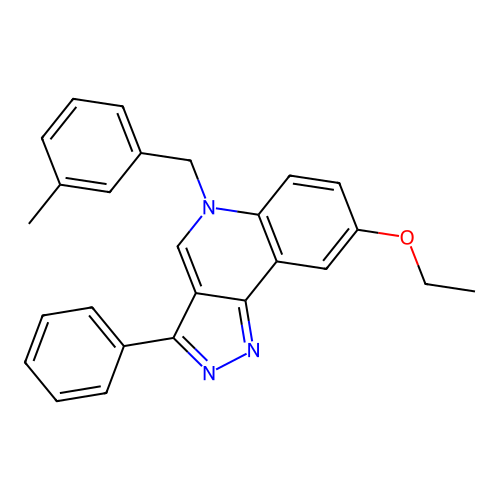 8-Ethoxy-5-[(3-methylphenyl)methyl]-3-phenylpyrazolo[4,3-c]quinoline structure