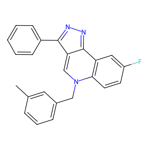 8-Fluoro-5-[(3-methylphenyl)methyl]-3-phenylpyrazolo[4,3-c]quinoline structure