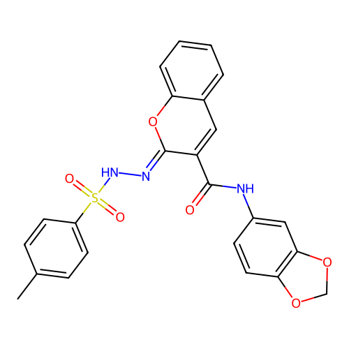 (2Z)-N-(2H-1,3-benzodioxol-5-yl)-2-[(4-methylbenzenesulfonamido)imino]-2H-chromene-3-carboxamide structure