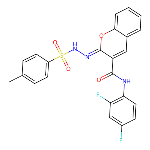 (2Z)-N-(2,4-difluorophenyl)-2-[(4-methylbenzenesulfonamido)imino]-2H-chromene-3-carboxamide structure