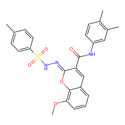 (2Z)-N-(3,4-dimethylphenyl)-8-methoxy-2-[(4-methylbenzenesulfonamido)imino]-2H-chromene-3-carboxamide structure