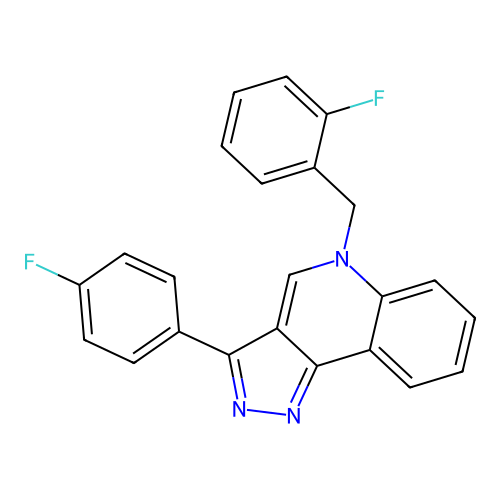 3-(4-Fluorophenyl)-5-[(2-fluorophenyl)methyl]pyrazolo[4,3-c]quinoline structure
