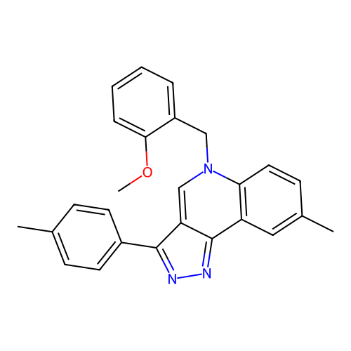 5-(2-methoxybenzyl)-8-methyl-3-(p-tolyl)-5H-pyrazolo[4,3-c]quinoline structure
