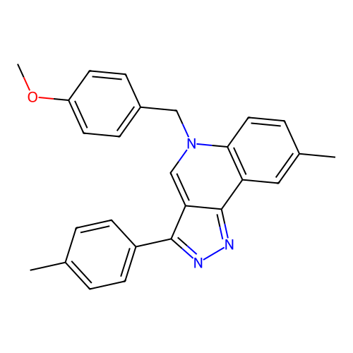 5-(4-methoxybenzyl)-8-methyl-3-(p-tolyl)-5H-pyrazolo[4,3-c]quinoline structure