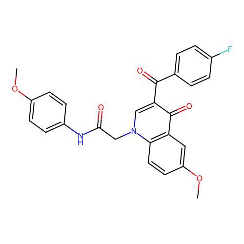 2-[3-(4-fluorobenzoyl)-6-methoxy-4-oxo-1,4-dihydroquinolin-1-yl]-N-(4-methoxyphenyl)acetamide structure