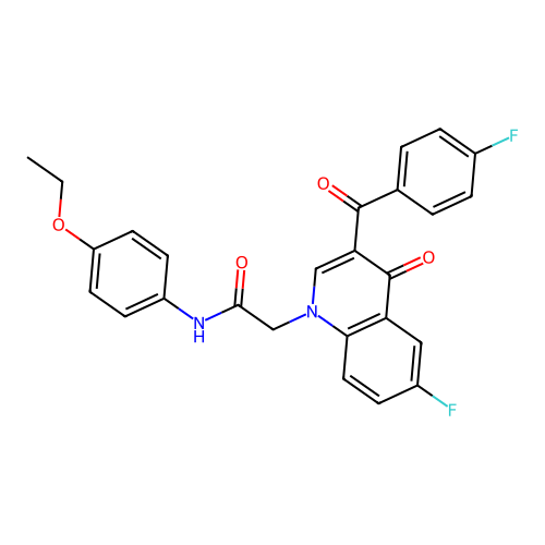 N-(4-ethoxyphenyl)-2-[6-fluoro-3-(4-fluorobenzoyl)-4-oxoquinolin-1-yl]acetamide structure