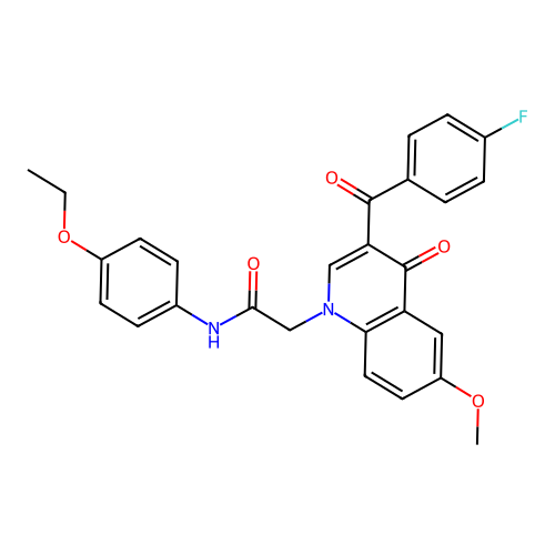 N-(4-ethoxyphenyl)-2-[3-(4-fluorobenzoyl)-6-methoxy-4-oxo-1,4-dihydroquinolin-1-yl]acetamide structure