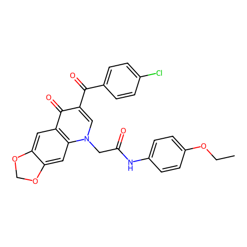 2-[7-(4-chlorobenzoyl)-8-oxo-2H,5H,8H-[1,3]dioxolo[4,5-g]quinolin-5-yl]-N-(4-ethoxyphenyl)acetamide structure