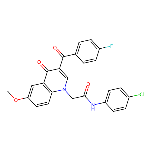 N-(4-chlorophenyl)-2-[3-(4-fluorobenzoyl)-6-methoxy-4-oxoquinolin-1-yl]acetamide structure