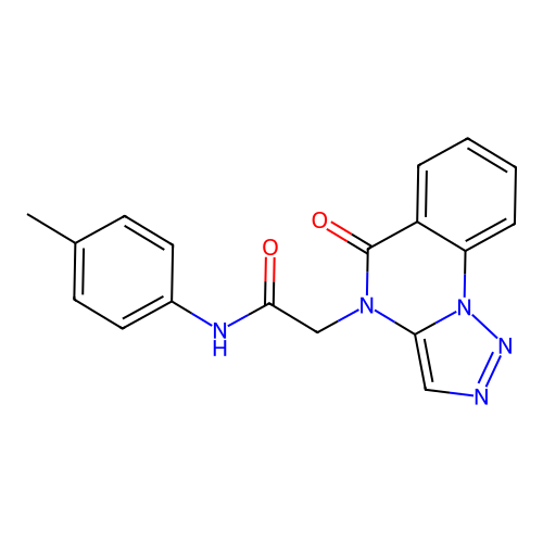 N-(4-methylphenyl)-2-{5-oxo-4H,5H-[1,2,3]triazolo[1,5-a]quinazolin-4-yl}acetamide structure