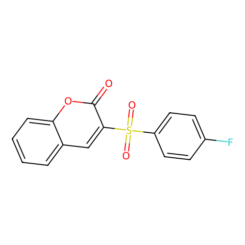 3-(4-fluorobenzenesulfonyl)-2H-chromen-2-one structure