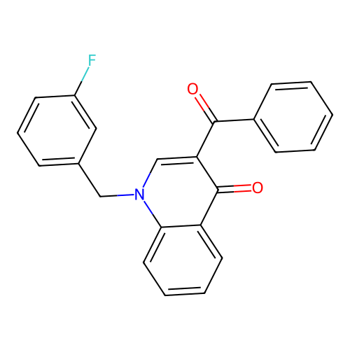 3-Benzoyl-1-[(3-fluorophenyl)methyl]-1,4-dihydroquinolin-4-one structure