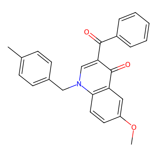 3-Benzoyl-6-methoxy-1-[(4-methylphenyl)methyl]quinolin-4-one structure