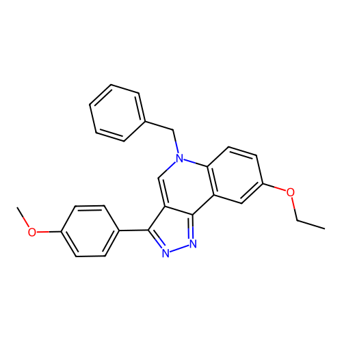 5-benzyl-8-ethoxy-3-(4-methoxyphenyl)-5H-pyrazolo[4,3-c]quinoline structure