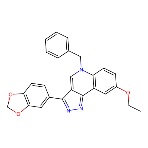 3-(1,3-Benzodioxol-5-yl)-5-benzyl-8-ethoxypyrazolo[4,3-c]quinoline structure