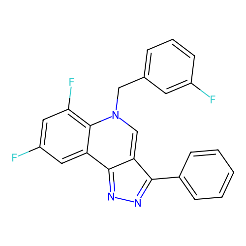 6,8-Difluoro-5-[(3-fluorophenyl)methyl]-3-phenylpyrazolo[4,3-c]quinoline structure