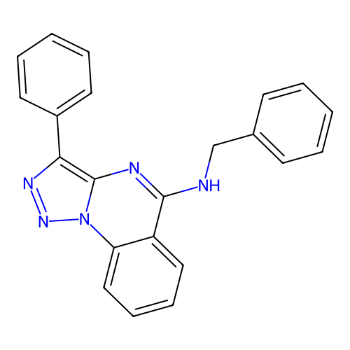 N-benzyl-3-phenyl-[1,2,3]triazolo[1,5-a]quinazolin-5-amine structure