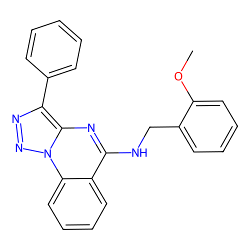 N-[(2-methoxyphenyl)methyl]-3-phenyltriazolo[1,5-a]quinazolin-5-amine structure
