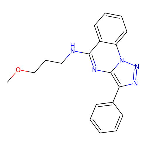 N-(3-methoxypropyl)-3-phenyltriazolo[1,5-a]quinazolin-5-amine structure