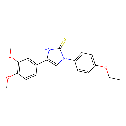 5-(3,4-dimethoxyphenyl)-3-(4-ethoxyphenyl)-1H-imidazole-2-thione structure