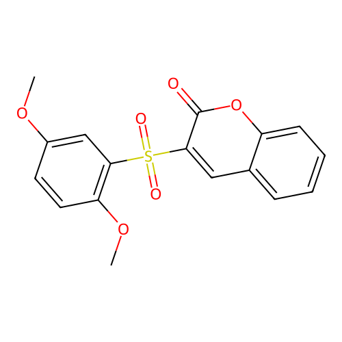 3-[(2,5-dimethoxyphenyl)sulfonyl]-2H-chromen-2-one structure