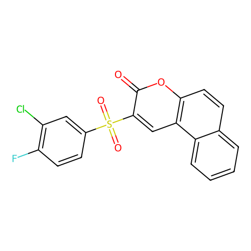 2-((3-Chloro-4-fluorophenyl)sulfonyl)-3H-naphtho(2,1-b)pyran-3-one structure