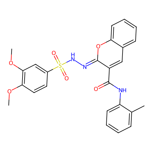 (2Z)-2-[(3,4-dimethoxybenzenesulfonamido)imino]-N-(2-methylphenyl)-2H-chromene-3-carboxamide structure