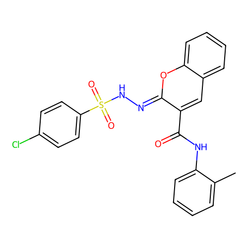 (2Z)-2-[(4-chlorobenzenesulfonamido)imino]-N-(2-methylphenyl)-2H-chromene-3-carboxamide structure