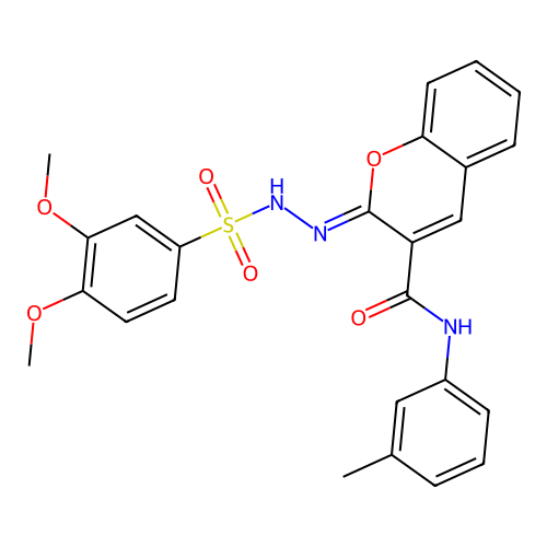 (2Z)-2-[(3,4-dimethoxybenzenesulfonamido)imino]-N-(3-methylphenyl)-2H-chromene-3-carboxamide structure