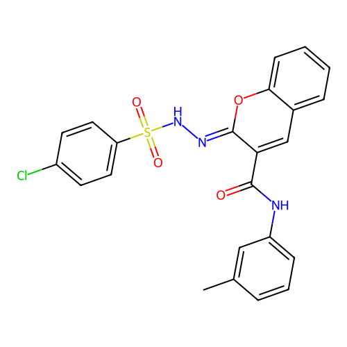 (2Z)-2-[(4-chlorobenzenesulfonamido)imino]-N-(3-methylphenyl)-2H-chromene-3-carboxamide structure