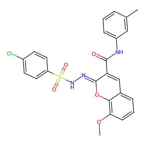 (2Z)-2-[(4-chlorobenzenesulfonamido)imino]-8-methoxy-N-(3-methylphenyl)-2H-chromene-3-carboxamide structure