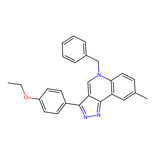 5-benzyl-3-(4-ethoxyphenyl)-8-methyl-5H-pyrazolo[4,3-c]quinoline structure