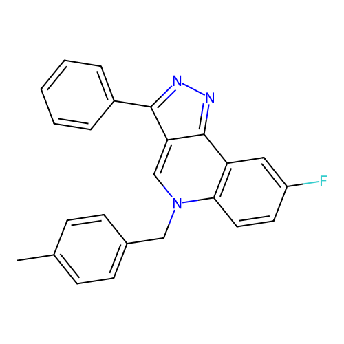 8-Fluoro-5-[(4-methylphenyl)methyl]-3-phenylpyrazolo[4,3-c]quinoline structure