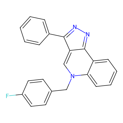 5-[(4-Fluorophenyl)methyl]-3-phenylpyrazolo[4,3-c]quinoline structure
