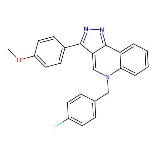 5-[(4-Fluorophenyl)methyl]-3-(4-methoxyphenyl)pyrazolo[4,3-c]quinoline structure