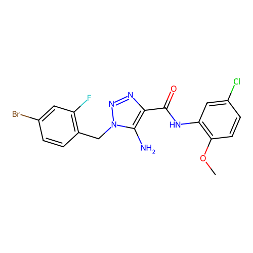 C17H14BrClFN5O2 structure