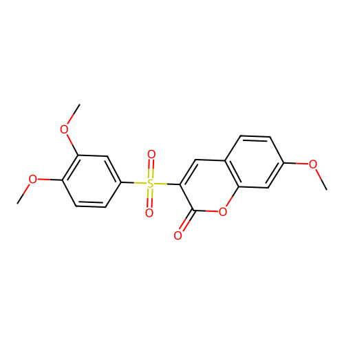 3-[(3,4-dimethoxyphenyl)sulfonyl]-7-methoxy-2H-chromen-2-one structure