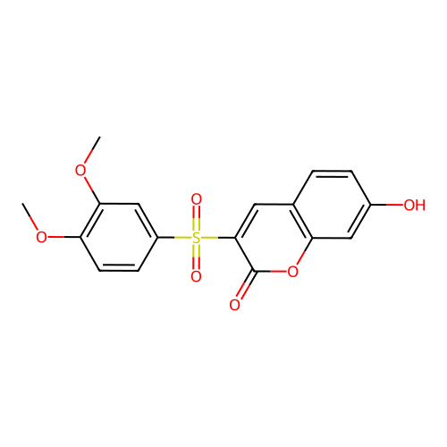 3-[(3,4-dimethoxyphenyl)sulfonyl]-7-hydroxy-2H-chromen-2-one structure