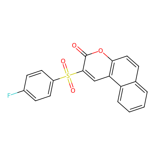 2-(4-Fluorophenyl)sulfonylbenzo[f]chromen-3-one structure