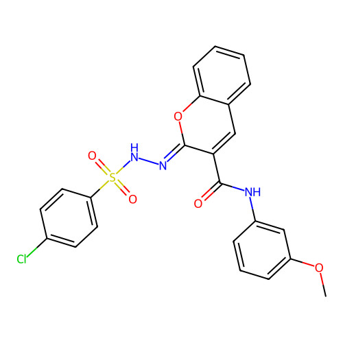 (2Z)-2-[(4-chlorobenzenesulfonamido)imino]-N-(3-methoxyphenyl)-2H-chromene-3-carboxamide structure