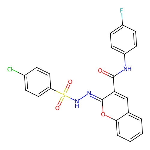 (2Z)-2-[(4-chlorobenzenesulfonamido)imino]-N-(4-fluorophenyl)-2H-chromene-3-carboxamide structure
