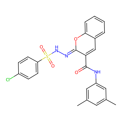 (2Z)-2-[(4-chlorobenzenesulfonamido)imino]-N-(3,5-dimethylphenyl)-2H-chromene-3-carboxamide structure