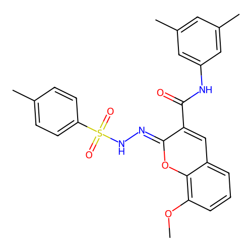 (2Z)-N-(3,5-dimethylphenyl)-8-methoxy-2-[(4-methylbenzenesulfonamido)imino]-2H-chromene-3-carboxamide structure