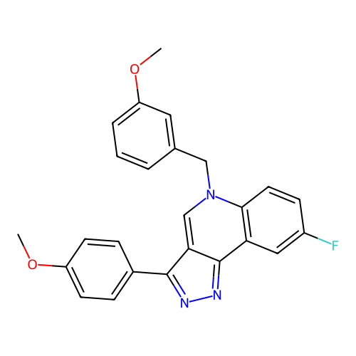 8-Fluoro-3-(4-methoxyphenyl)-5-[(3-methoxyphenyl)methyl]pyrazolo[4,3-c]quinoline structure