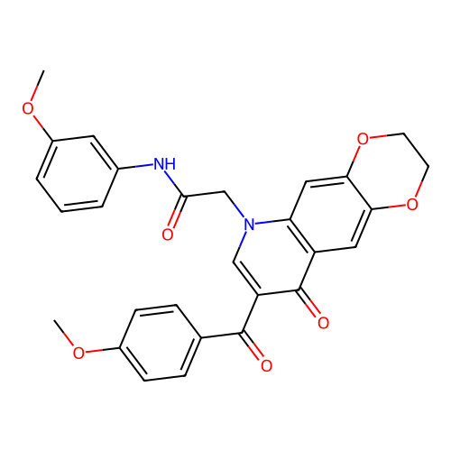 2-[8-(4-methoxybenzoyl)-9-oxo-2H,3H,6H,9H-[1,4]dioxino[2,3-g]quinolin-6-yl]-N-(3-methoxyphenyl)acetamide structure