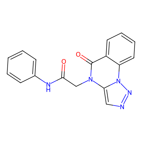 2-(5-oxo[1,2,3]triazolo[1,5-a]quinazolin-4(5H)-yl)-N-phenylacetamide structure